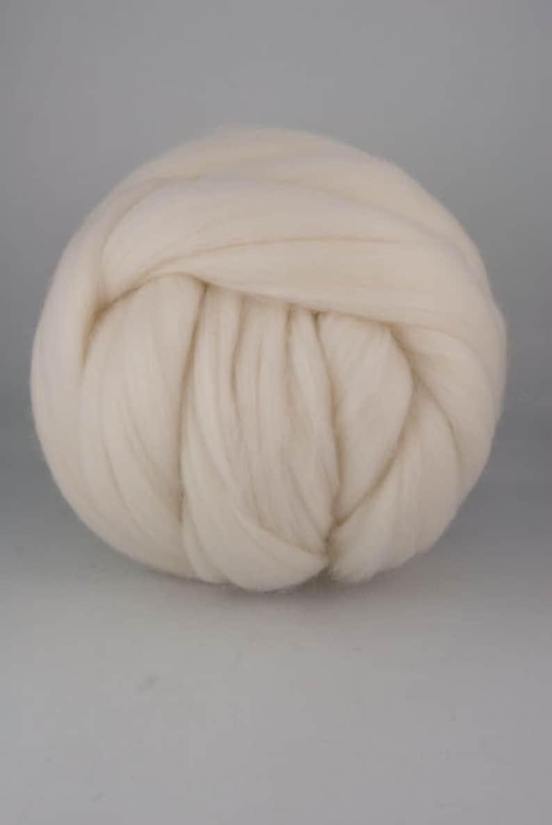 Merino Wool Roving 19 Microns color Milk Etsy