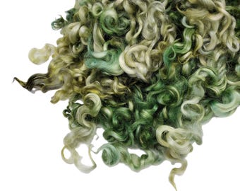 1oz ,Premium Leicester wool locks,  for tailspinning , doll hair and felting,  ADF-23