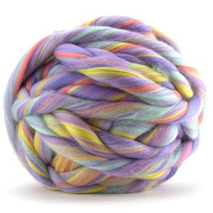 New! Blended  merino wool roving 4 oz, Fairy tale collection , color: Unicorn