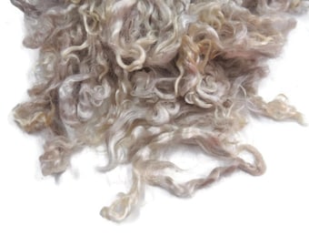 1oz, Kid Mohair wool locks ,Hand-picked colour Champagne  LS-13