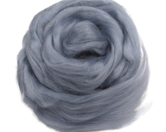 Viscose Fiber for felting ,spinning, paper making and art batts . color: Shabby Gray