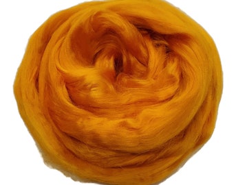 Viscose Fiber for felting ,spinning, paper making and art batts . color: Melon