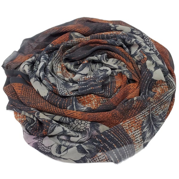 Silk chiffon fabric scarf for nuno felting  (SCA-11)
