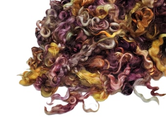 1oz,  Prime  Lincoln lamb wool lock , 4-5 inch,  hand-dyed  ADF-21