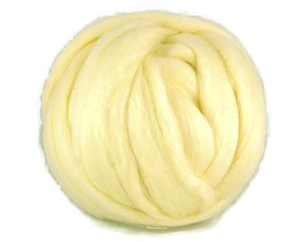 Merino wool roving 19 microns,  Color: Light