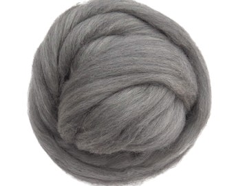 Natural Corriedale  Wool Roving, Gray