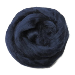 Viscose Fiber for felting ,spinning, paper making and art batts . color: Tuareg (Navy)