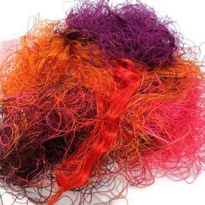 Banana Silk Fiber,1 oz, Mix (Warm Colour Mix)