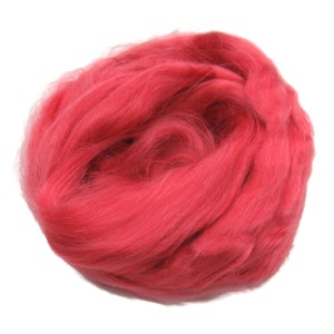 Viscose Fiber for felting ,spinning, paper making and art batts . color: Coral