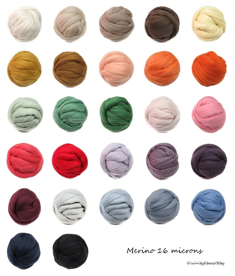 Destash 16 Micron Merino wool Roving Luxury Fiber for felters and spinner Hydrangea