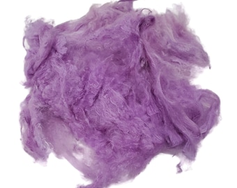 Pulled Mulberry butter Silk Roving, color: Primrose