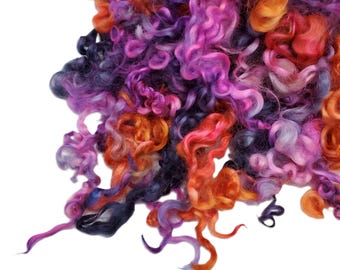 1oz ,Premium Leicester wool locks,  for tailspinning , doll hair and felting,  ADF-29