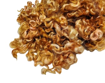 1oz,  Prime  Lincoln lamb wool lock , 5 inch,  hand-dyed  ADF-24