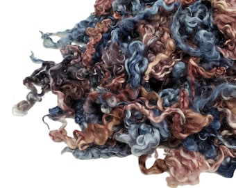 1oz,  Prime  Lincoln lamb wool lock , 5 inch,  hand-dyed  ADF-8