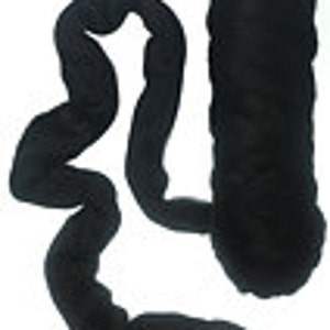 Black merino wool roving 19 microns,Black image 1