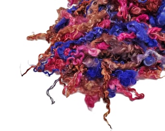 8"-10"  long, Extreme 2nd clip Teaswater wool locks , 1oz,  Premium locks for tailspinning ,felting and doll hair  (TT-9)