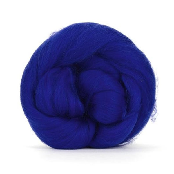 SALE! Superfine Merino 64s Wool Roving , Color: Sapphire