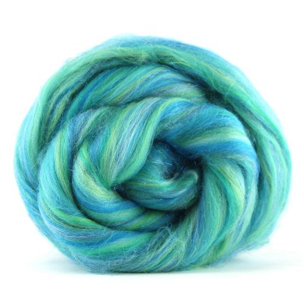 New! Blended Glitter Superfine merino wool roving 4 oz, Fairy tale collection , color: It calls Me