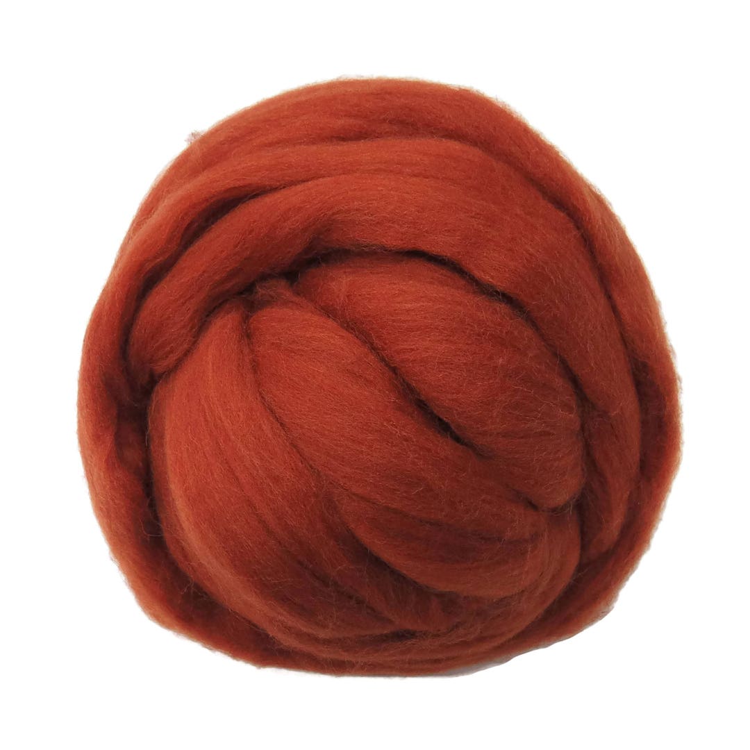 SALE 21.5mic Merino Wool Roving Color: Rust - Etsy