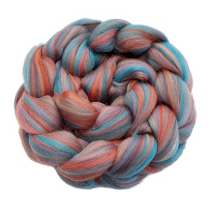 Neu! Merino Kammzug , 100 g , Farbe Coral Reef