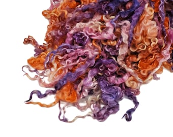 1oz , Prime 2nd clip Teaswater wool locks, 5"-6"  long , Premium locks for tailspinning and felting,  ADF-39