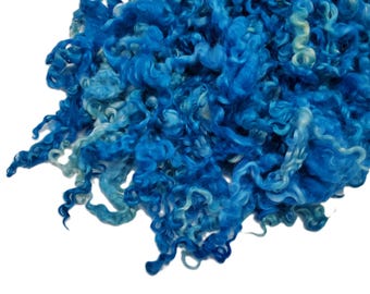 1oz,  Prime  Lincoln lamb wool lock , 4 inch,  hand-dyed  ADF-36