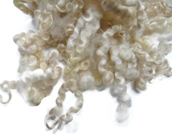 50g ,Prime Leicester longwool wool locks, color: Ivory , LS-20