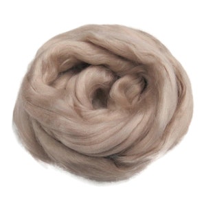 Viscose Fiber for felting ,spinning, paper making and art batts . color: Sand
