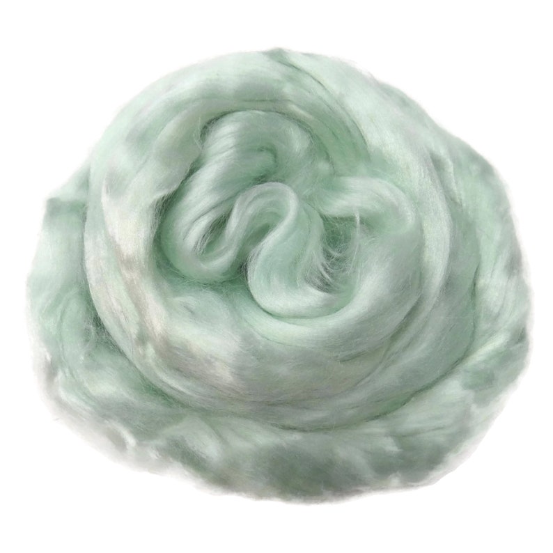 paper making and art batts color: Lily of the Valley Viscose Fiber for felting spinning