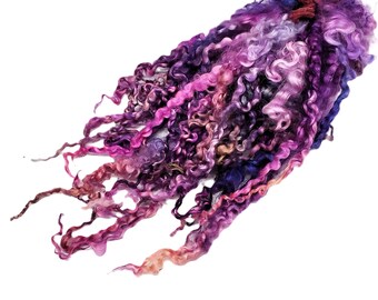 12" long, Premium Extreme Teaswater hand picked wool locks, 1oz (28g) Ideal for felting and Spinning. (TT-10
