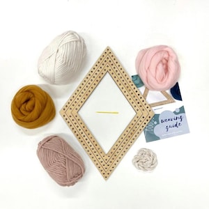 Creative Weaving Kit for beginners / Woven wall hanging diamond kit / DIY weaving set / Weaving yarn & material / Craft DIY / Christmas gift