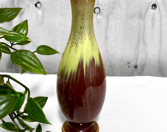 Vintage West Germany Keramik Vase Bay keramik Mid Century, Modern lila, grün, goldene Farbe 1950er Jahre