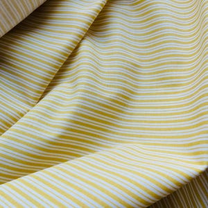 Fantastiskt vintagetyg med bränd gul randig färg, högkvalitativt tyg, retrotyg, skandinavisk design, svensk bomullstextil bild 7