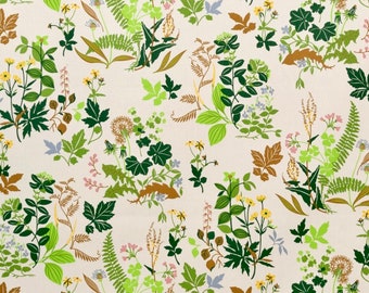 Vintage floral fabric Scandinavian design curtains fabric Toni Hermansson botanical print Almedahls new print Sewing Cotton By the yard