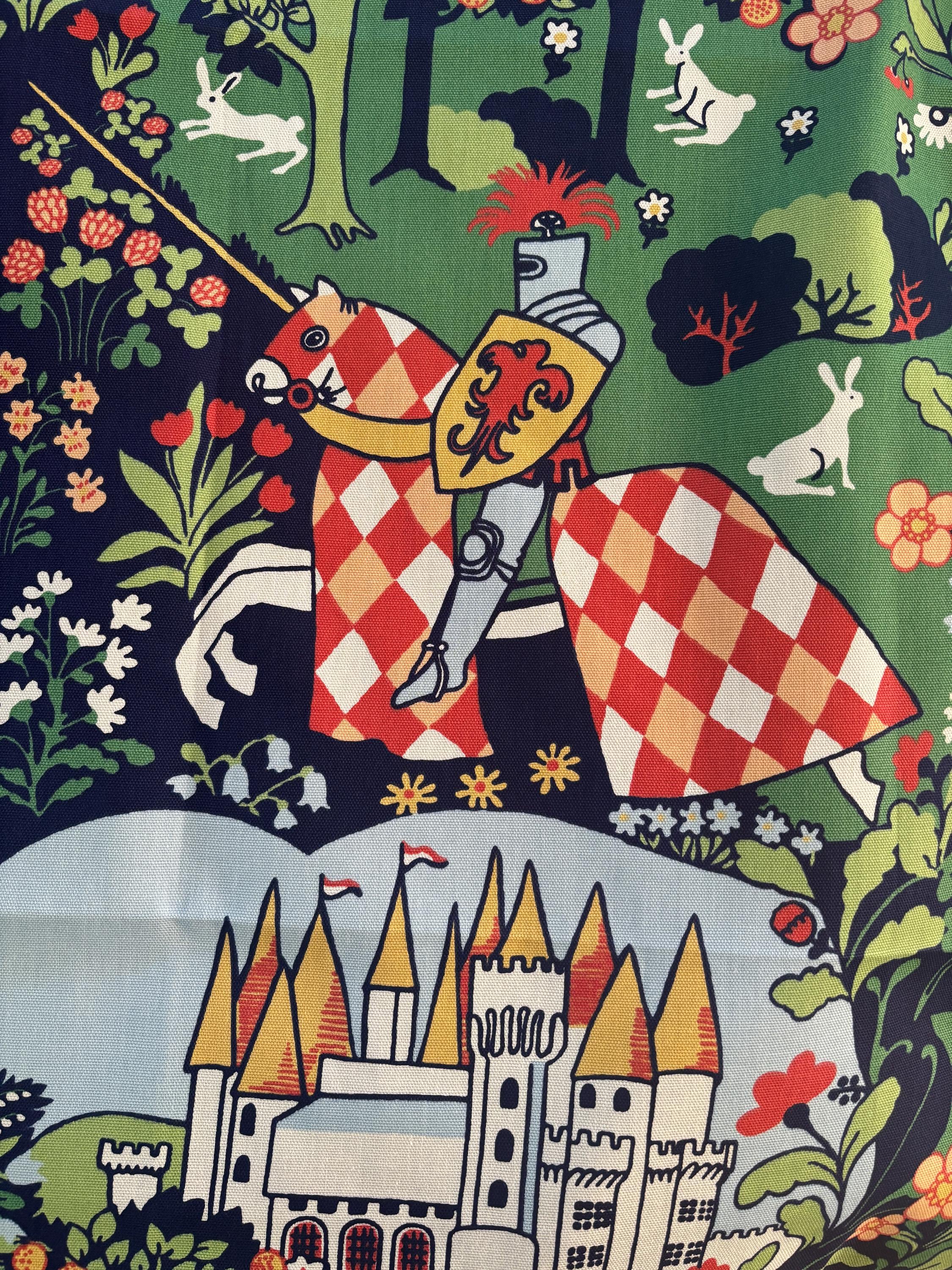 ★専用★ Swedish vintage cloth・* Swedish Vintage Fabric: Kombattanterna Medieval Print by Ulla Eson