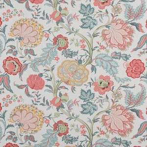 Lovely Scandinavian Design Fabric multi color Floral Pattern Curtains fabric Crafters textile Designers Premium Swedish Cotton, By the yard