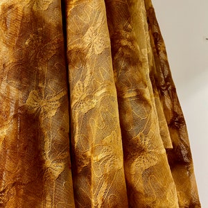 Stunning Swedish floral fabric embroidered mesh fabric Earth burned tones, sewing, decoration, crafting. 2.3 yards.