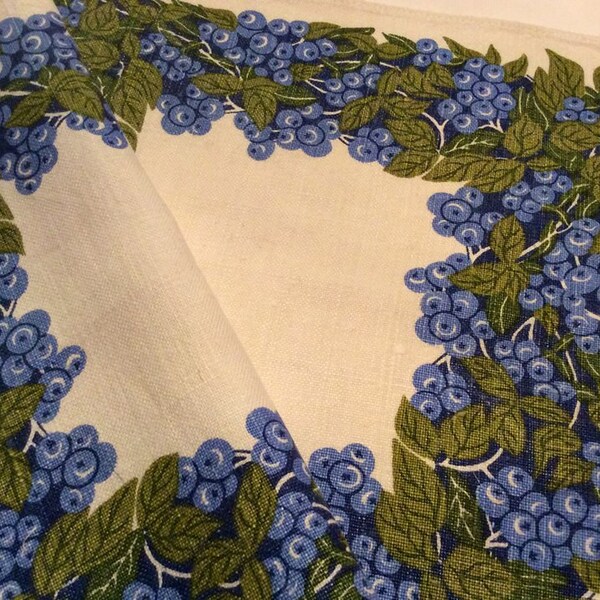 60s Scandinavian vintage pair of retro tablecloths. Made in Sweden