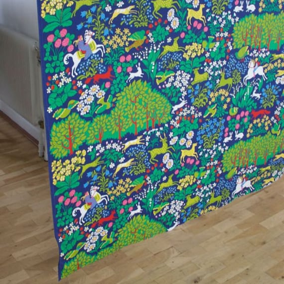 Swedish Vintage Fabric: Jakten the Hunt, Ulla Eson Bodin Animal