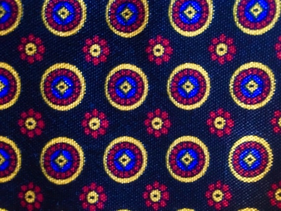 70s vintage fabric Swedish Mod retro pattern Floral print Yellow pink Scandinavian design Hippie Flower power unused