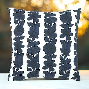 Handmade Cushion cover vintage fabric Aster Blue fabric by Stig Lindberg Mid century modern design  Scandinavian design