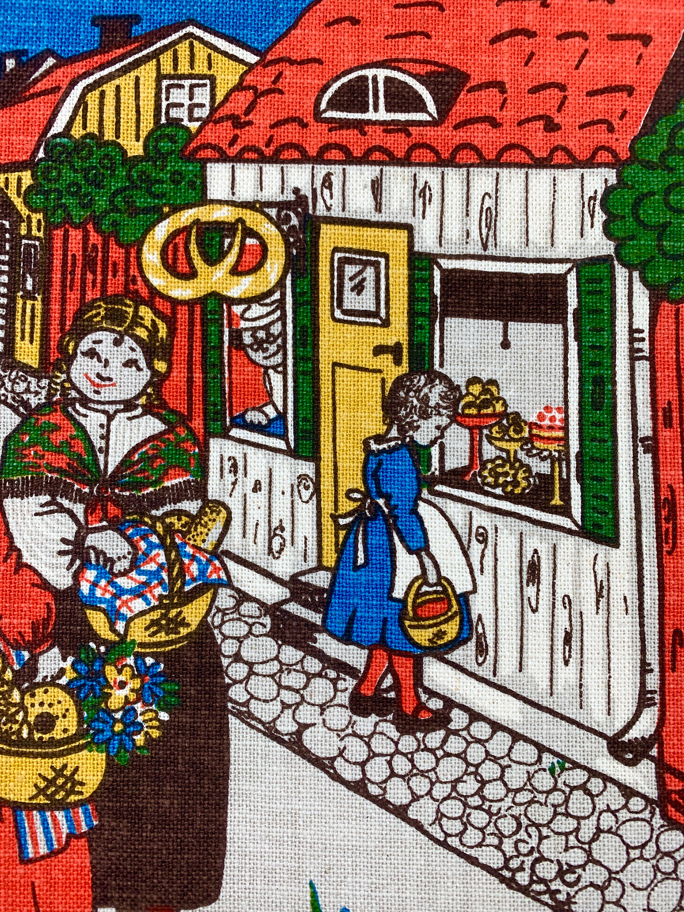 ヴィンテージ スウェーデン タペストリー 壁掛け: Bodil Wallman Folk