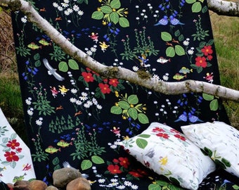 Louise Videlyck Floral Cotton Fabric: Swedish Scandinavian Design