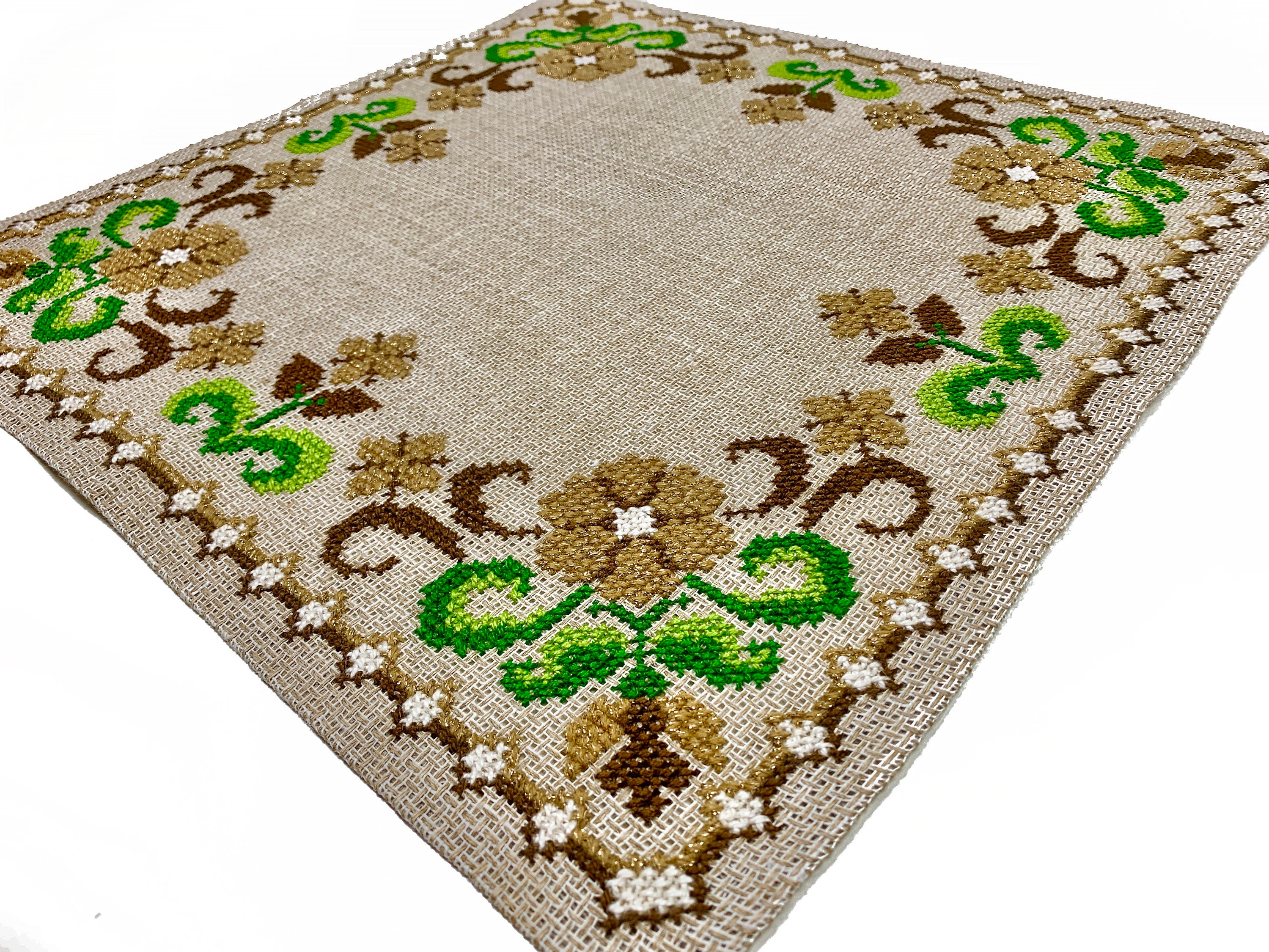 ★専用★ Swedish vintage cloth・* Vintage Swedish Embroidered Tablecloth: 1950s Floral Cotton
