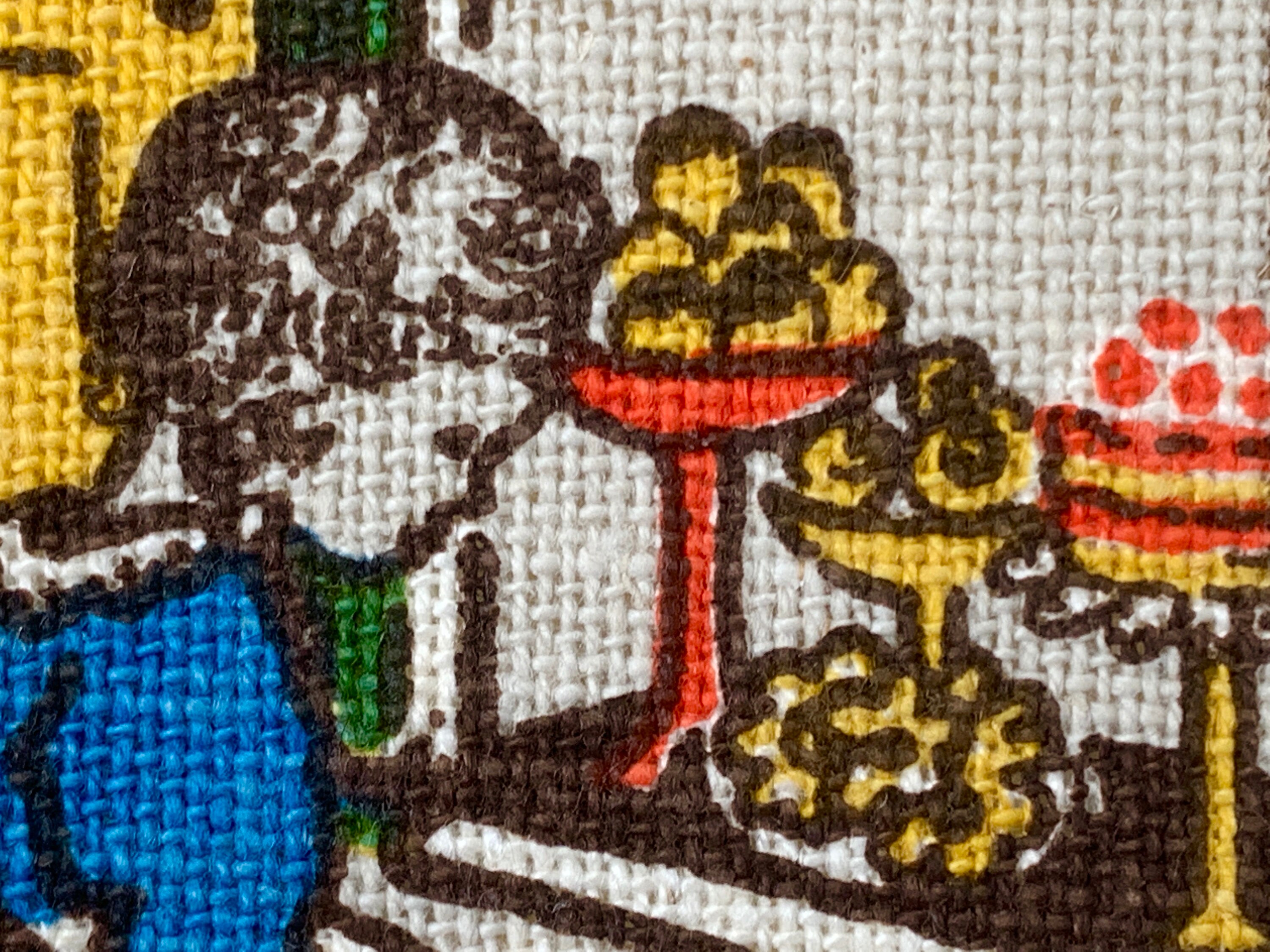 ヴィンテージ スウェーデン タペストリー 壁掛け: Bodil Wallman Folk