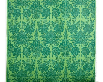 Green Scandinavian designer fabric Almedahls Made in Sweden Granatäpple Inga-Lill Westman Fabric by the yard