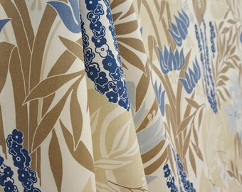 Swedish designer fabric with a botanical print. Floral Scandinavian design Almedahls High quality cotton fabric. Home decor Curtain fabric