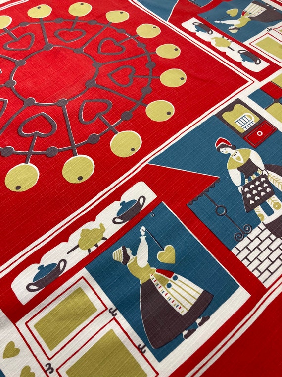 ヴィンテージスウェーデン製クリスマステーブルクロス：ブリット