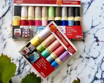 Set of 2 boxes Gutermann Sew-all Polyester thread Set. 30 spools. Colorful and durable unused sewing thread Assorted cololrs