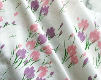 Swedish Vintage Cotton Fabric: 60s Floral Scandinavian Print
